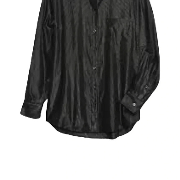 Gap Metallic Stripe Mob Wife Big‎ Shirt L - Picture 5 of 6